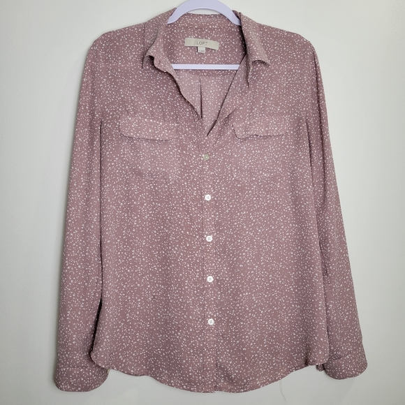 LOFT Tops - *SALE $12*  LOFT Dots Blouse Top Size M